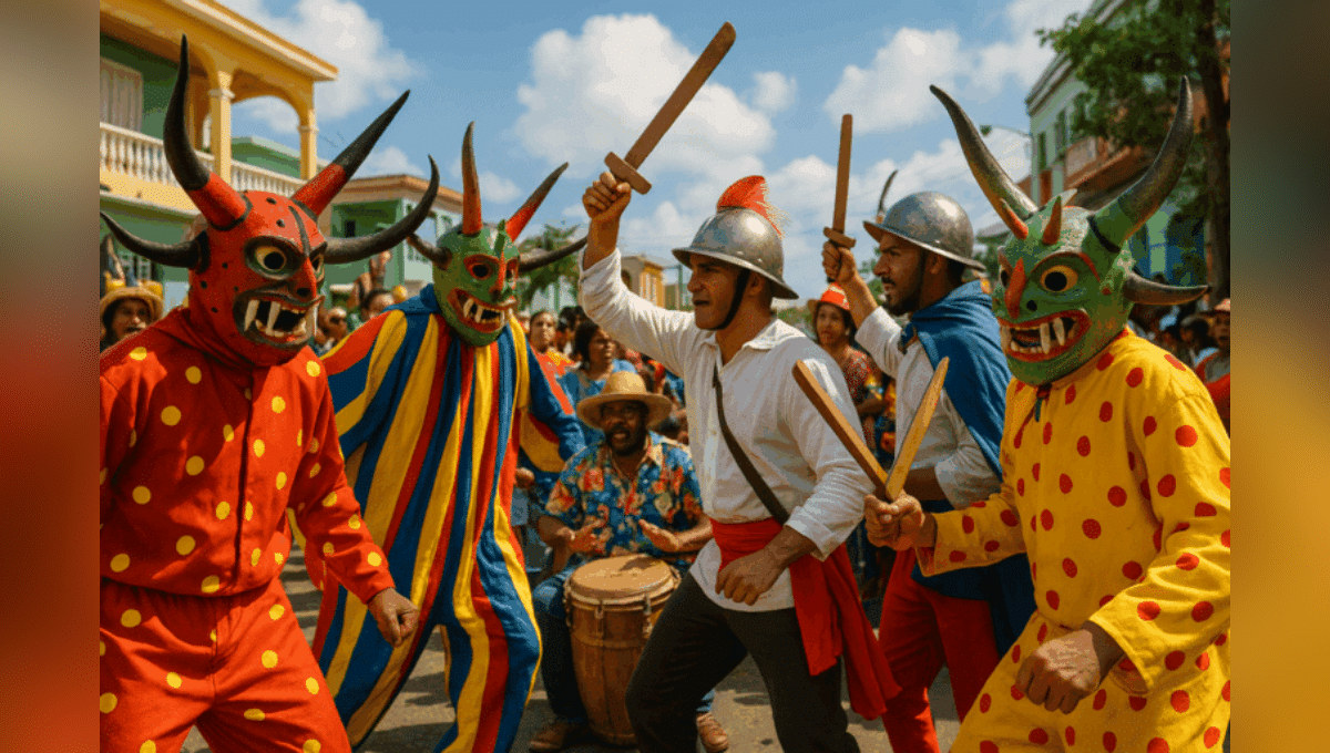 Loíza brings out its coconut vejigantes: the Fiestas de Santiago Apóstol run July 19–August 2